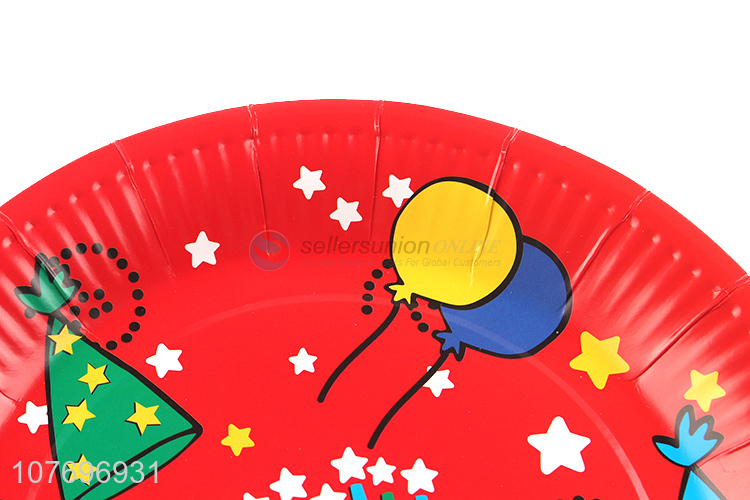 Wholesale popular birthday party tableware disposable paper plate dish