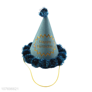 Hot selling glitter birthday party hat paper hat for children