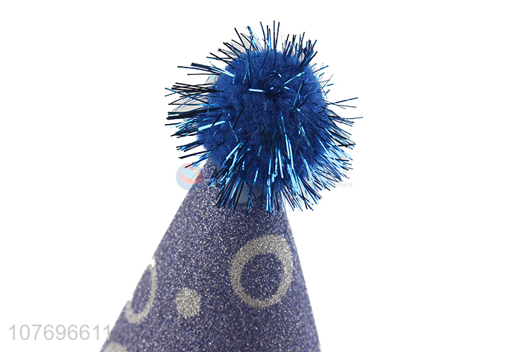 New arrival fashion glitter cone paper hat birthday party hat