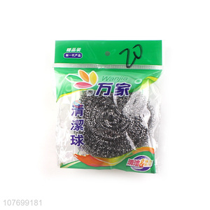 Strong decontamination stainless steel wool scourer kitchen dish cleaning ball