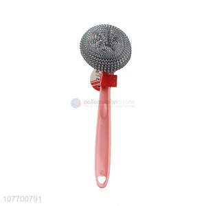 Wholesale factory price spiral scrubber cleaning ball with handle