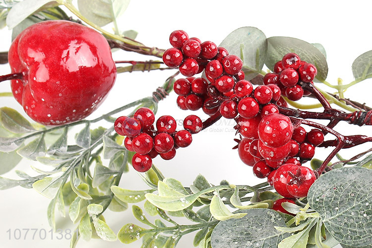Promotional Christmas ornaments long artificial vine with fruit