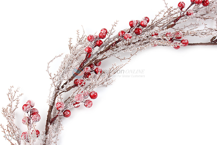 Promotional popular Xmas decoration Christmas long vine with red fruit