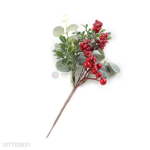 Hot selling artificial branchlet with red berry for Christmas decoration