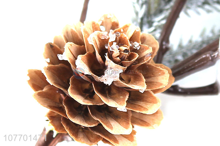 Wholesale popular Xmas decoration Christmas pick with pine cone