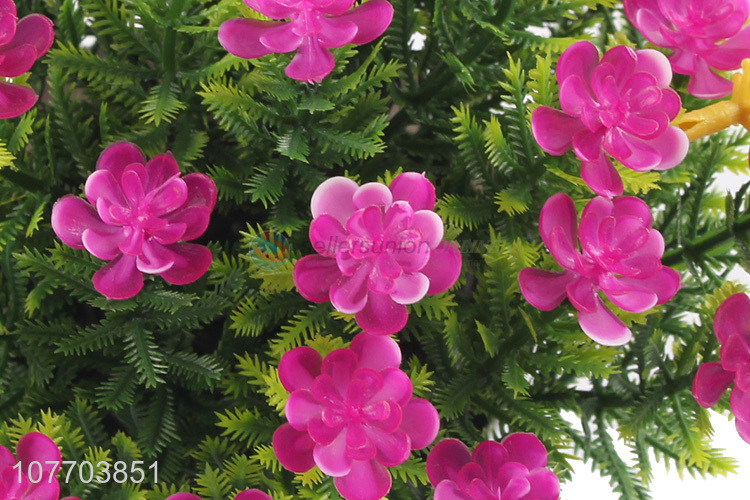 Hot-selling simulation potted artificial flower decoration plastic material flower