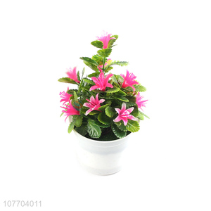 Artificial fake flower potted ornaments plastic bonsai indoor plant decoration