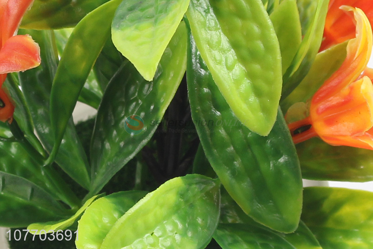 Artificial fake flower potted ornaments plastic bonsai indoor plant decoration