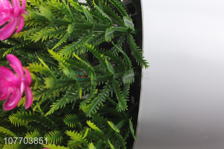 Hot-selling simulation potted artificial flower decoration plastic material flower