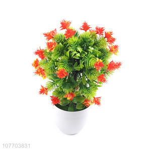 Wholesale fake flower potted ornaments pomegranate flower interior decoration