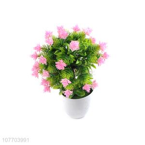Factory wholesale stage scenery home decoration pink fake flower pot