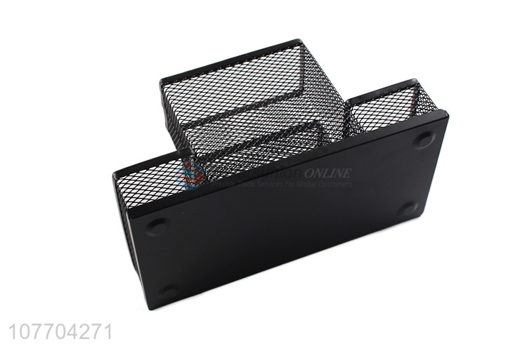 Wholesale large multifunctional metal mesh combination pen holder pen container