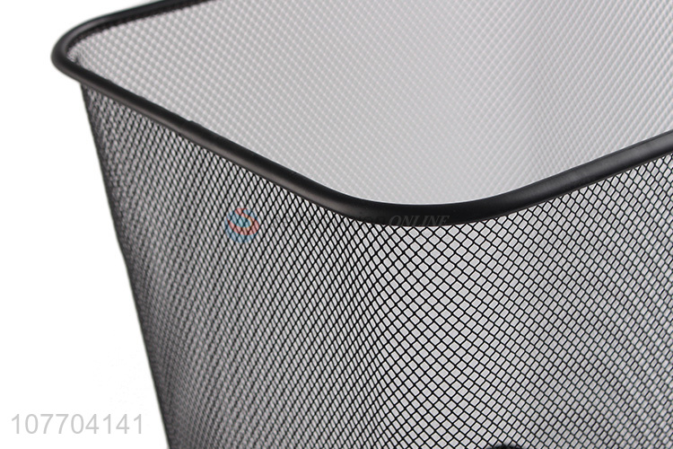 Factory price medium metal mesh garbage bin iron trash bin