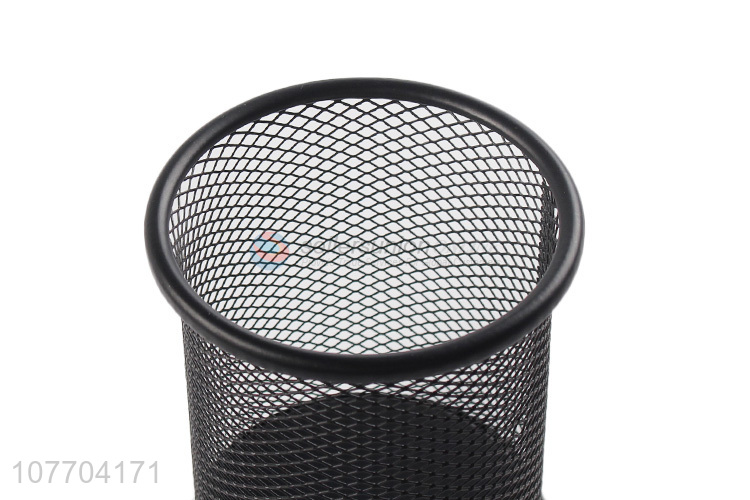 Good sale round metal mesh pen container iron pen bucket