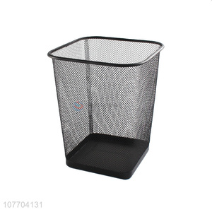 Hot selling small metal mesh trash can iron waste container