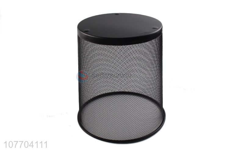 Good sale medium metal mesh dustbin iron waste-paper basket