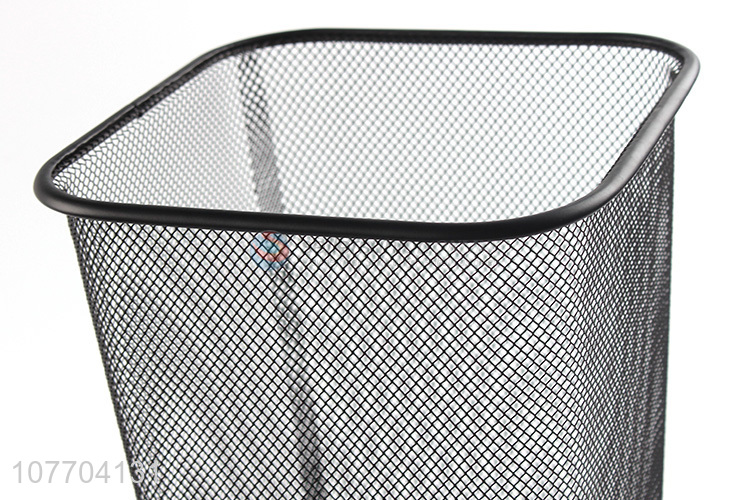 Hot selling small metal mesh trash can iron waste container