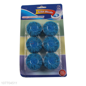 Latest product 6PC blue solid cleaner block for toilet