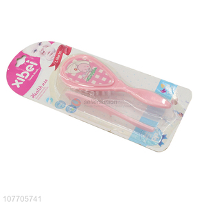 Hot selling cartoon baby comb and hair brush set