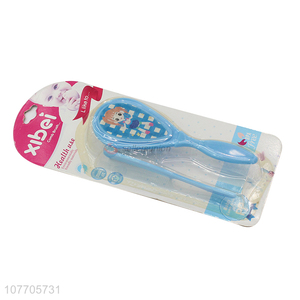 Factory price cartoon baby comb and hair brush set