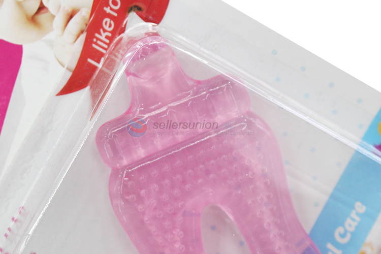 New arrival soft baby chew toy teether feeding-bottle shape baby teether