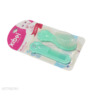 Most popular paw shape handle baby comb and hair brush set