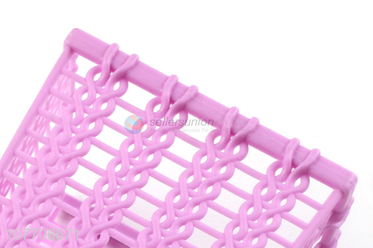 High quality square woven basket simulation plastic storage basket