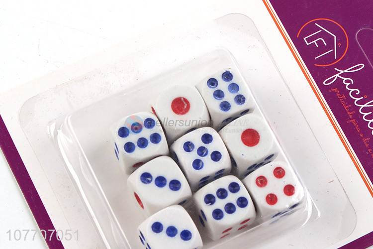 High quality plastic dice KTV/bar Mahjong game rounded dice 9 packs