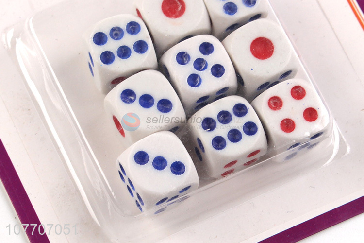 High quality plastic dice KTV/bar Mahjong game rounded dice 9 packs
