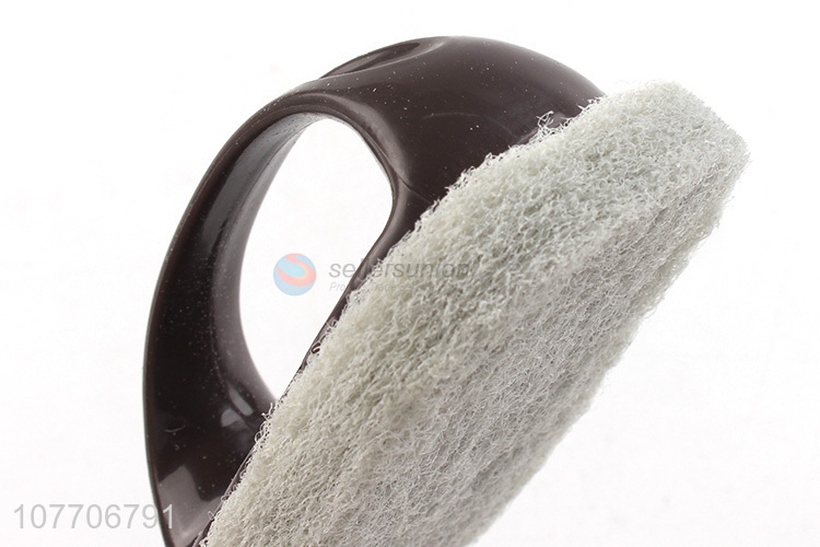 Creative kitchen cleaning loofah ball sponge brush with handle