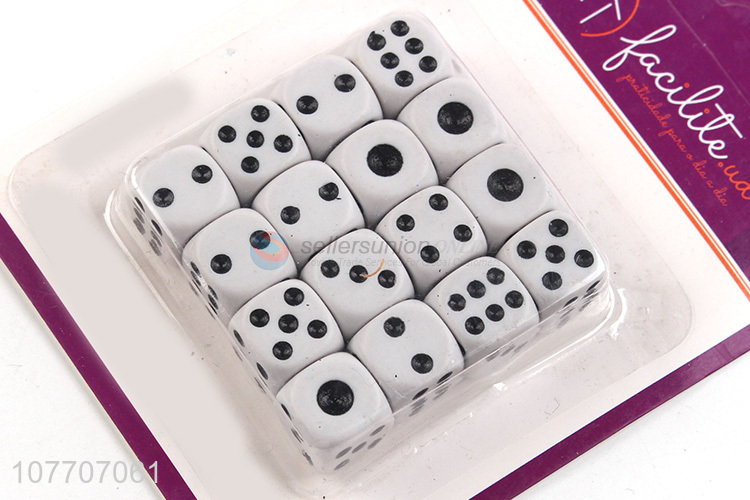 High quality plastic dice mahjong game black dot round dice