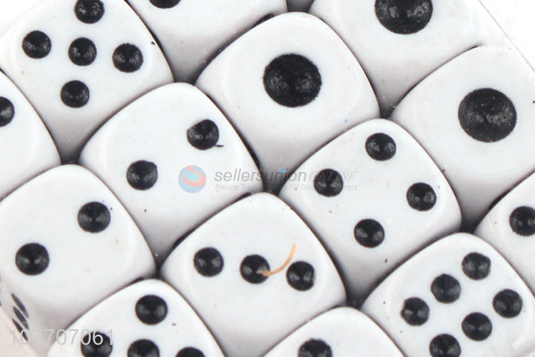 High quality plastic dice mahjong game black dot round dice