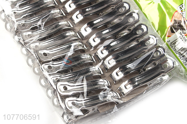 Wholesale windproof clothes clip durable stainless steel clip