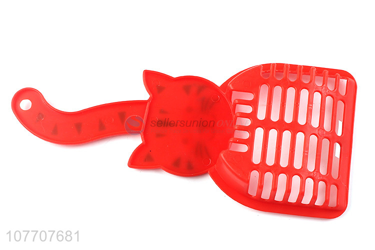 Factory direct sale of red cat litter shovel for shoveling poop