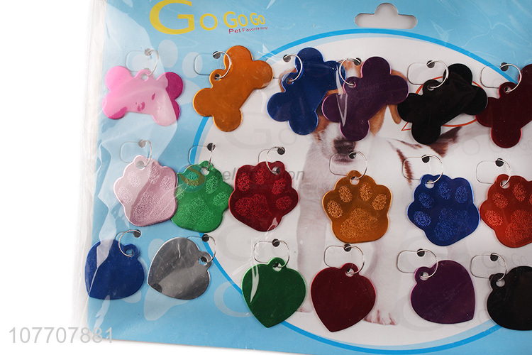 Wholesale pet decoration collar tag cute small tag