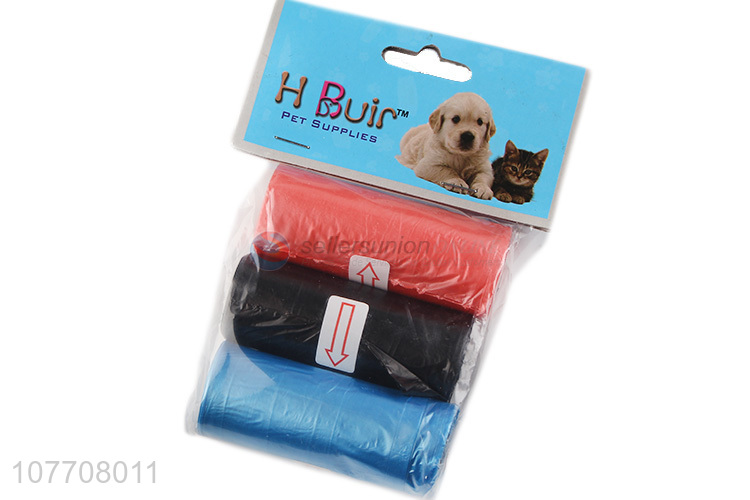 Factory direct sale pet cleaning supplies trash bag three rolls