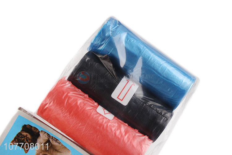 Factory direct sale pet cleaning supplies trash bag three rolls