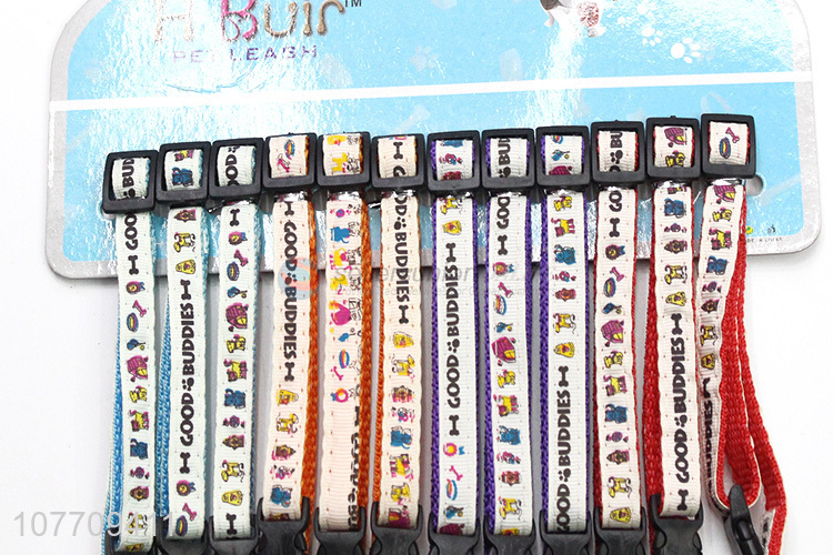 Creative design colourful cartoon pets collar with bell