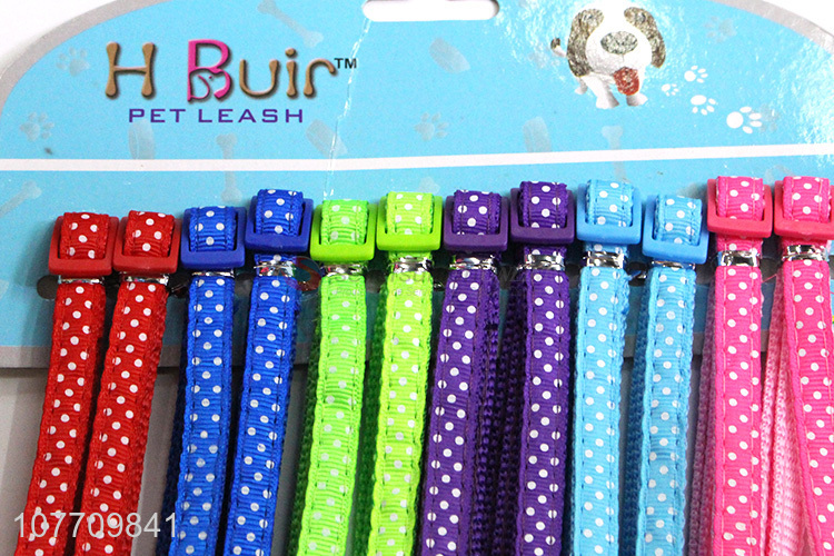 Top sale durable adjustable pets collar with spots pattern
