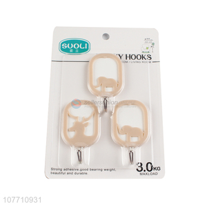 Adhesive wall hook plasic sticky hooks coat hanger for sales promotion