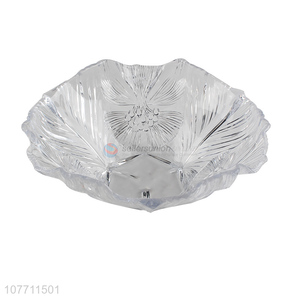 High quality deluxe crystal clear plastic fruit plate fruit dish