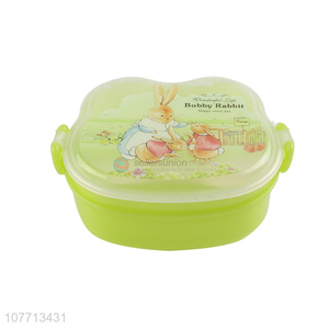Good quality cartoon plastic lunch box leakproof sealed lunch box