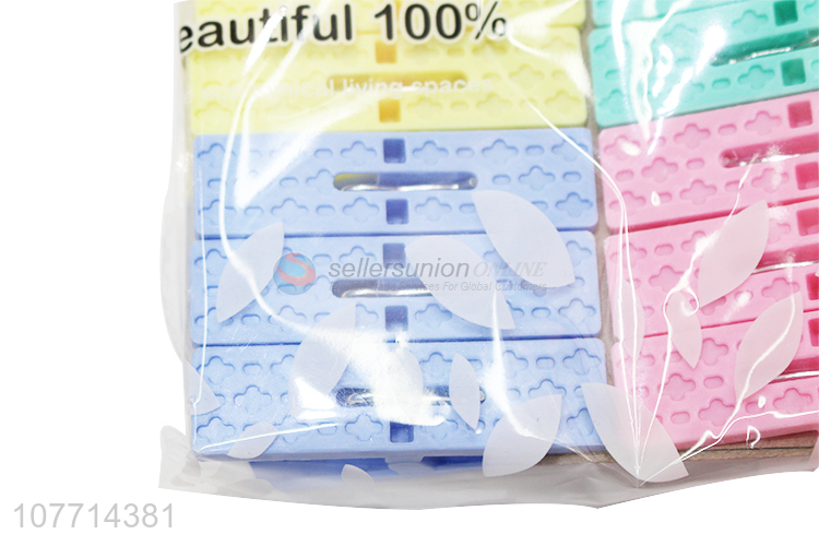 Good Quality 12 Pieces Multipurpose Plastic Clips Clothespin Set