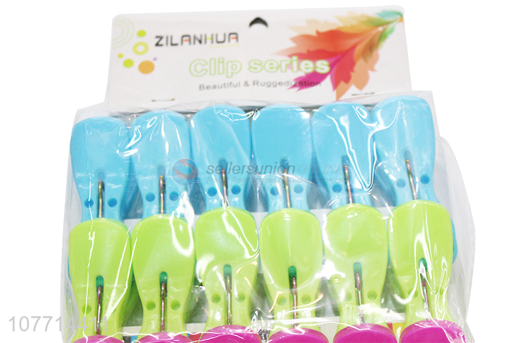 Hot Sale 18 Pieces Plastic Clips Cheap Clothes Pin Clothes Peg