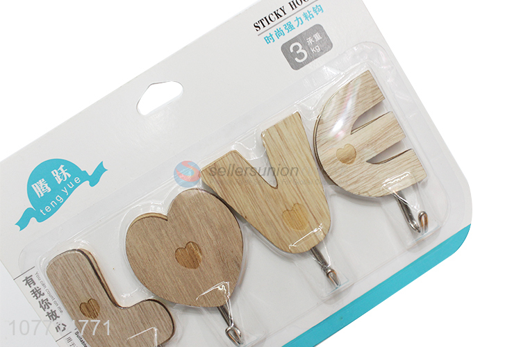 Wholesale 4 Pieces Household Lovely Sticky Hook Wall Hooks