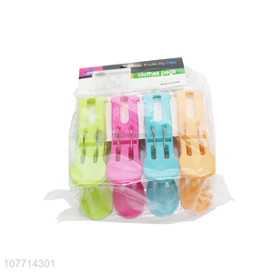 Hot Selling 4 Pieces Plastic Big Clips Best Clothes Pegs Set