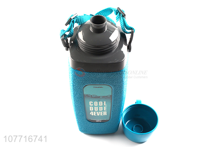 New Design Plastic Water Bottle Sports Kettle With Litter Cup