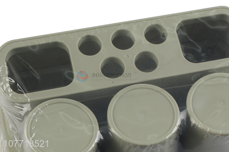 Top sale bathroom household storage box for toothbrush and tooth cup