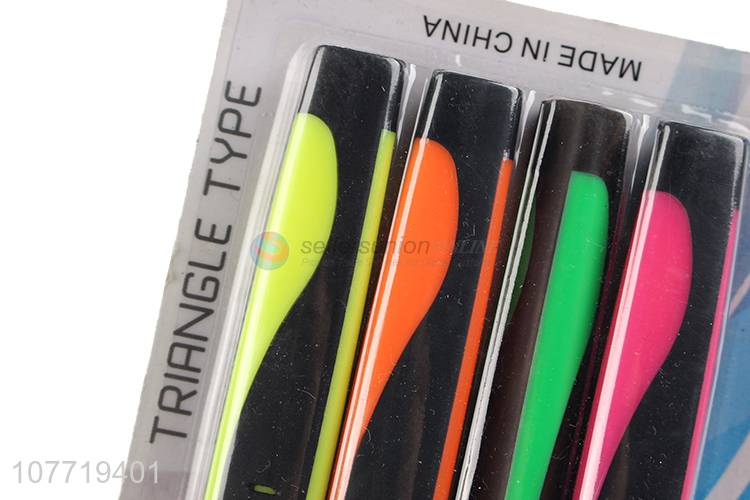 Best Sale 4 Colors Highlighter Marker Marking Pen Set