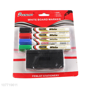 Hot Selling 4 Pieces Whiteboard Marker With Eraser Set